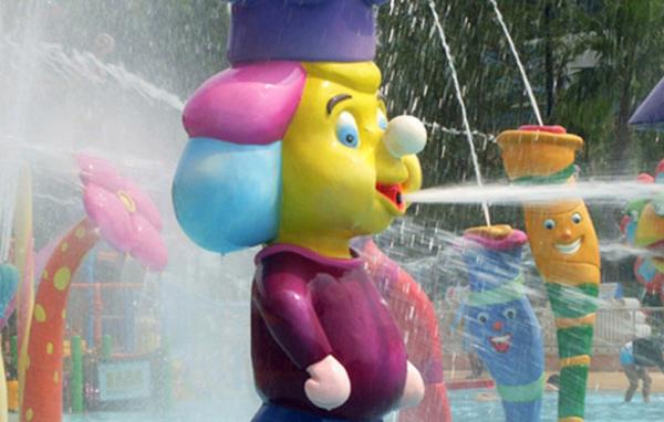 Fiberglass water fountain with Galvanized Carbon Steel Frame of amusement park equipment