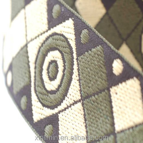 100% Cotton Cloth Custom Design Double Face Jacquard Ethnic Lace Embroidered Ribbon Trim