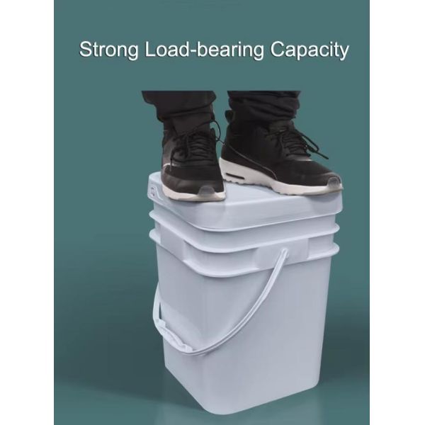 Initial Payment Food Grade Square Rectangle Plastic White Container PP Bucket with Lid
