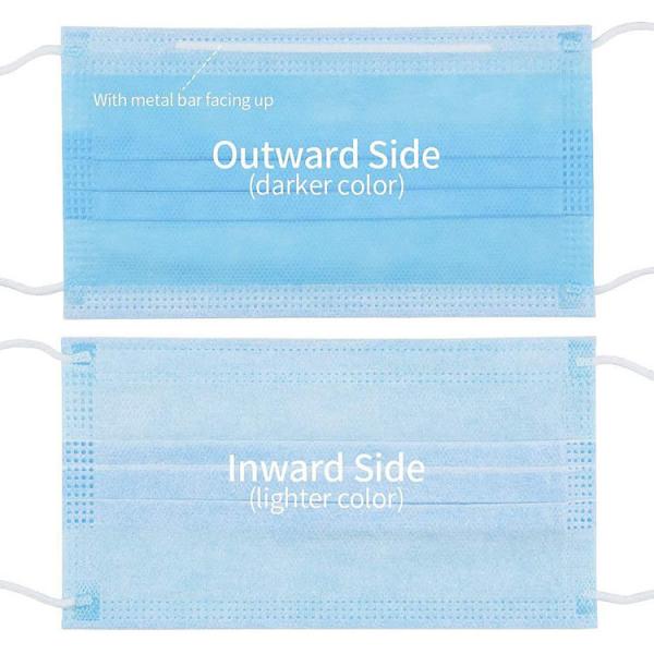 Anti Dust Medical Grade Face Mask  , Earloop Face Mask High Filtration Capacity