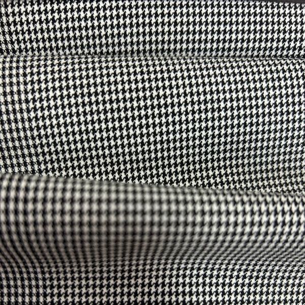 Polyester Rayon Spandex Bird Check Yarn-Dyed Fabric for Garment