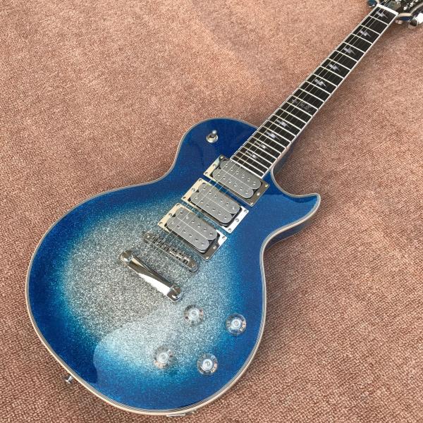 New high quality big silver powder silver hardware 3 pickup trucks and 6 strings electric guitar