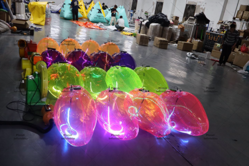 Glowing clear Inflatable PVC Cloud Inflatable Clouds Balloon with Light Strip for Party Event Decoration