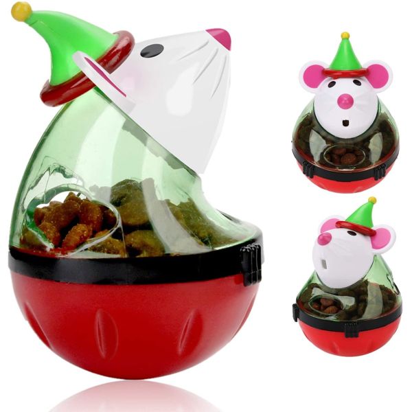Cat Christmas Mouse  Feeder Interactive Cat Toys Cat Puzzle Toy