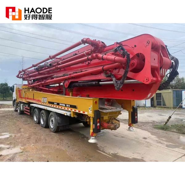Good Partner SANY 72m mounted trailer price putzmeister spare parts used mobile sale concrete pump truck