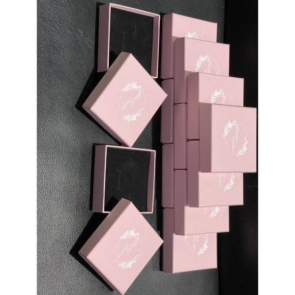 Elegant Paper Jewelry Box in Pink Ideal for Earrings Pendants Bracelets and Necklaces