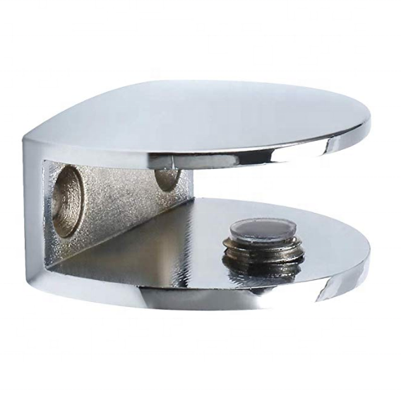 Kitchen Furniture Hardware Wall Mount Glass Shelf Support Bracket Clamp Clip 12.5*48mm