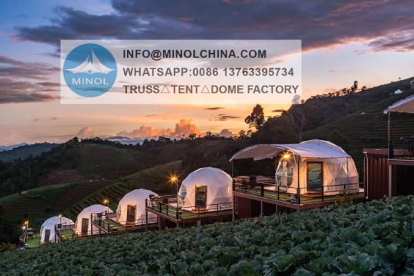 Factory Price Waterproof Half Five Star Resort 8 M Glamping Hotel Dome Tent Luxury