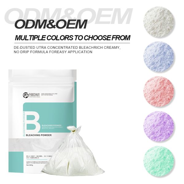 500g Ammonia-Free Herbal 9-Level High-Efficiency Hair Bleaching Powder, Permanent Coloring, Direct Sale from Guangzhou Factory, OEM Private Label Supported