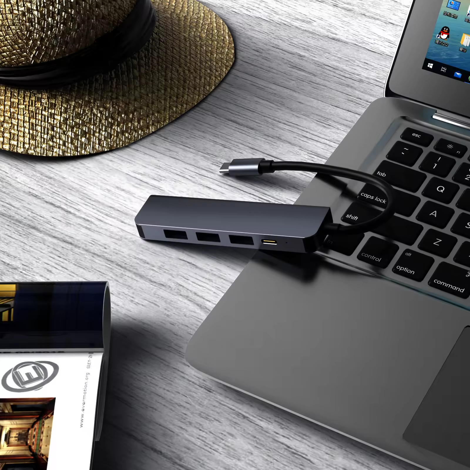 5 в 1 стыковочный узел 4K USB 3.0 и USB2.0 порты 2xType C для компьютера ноутбука