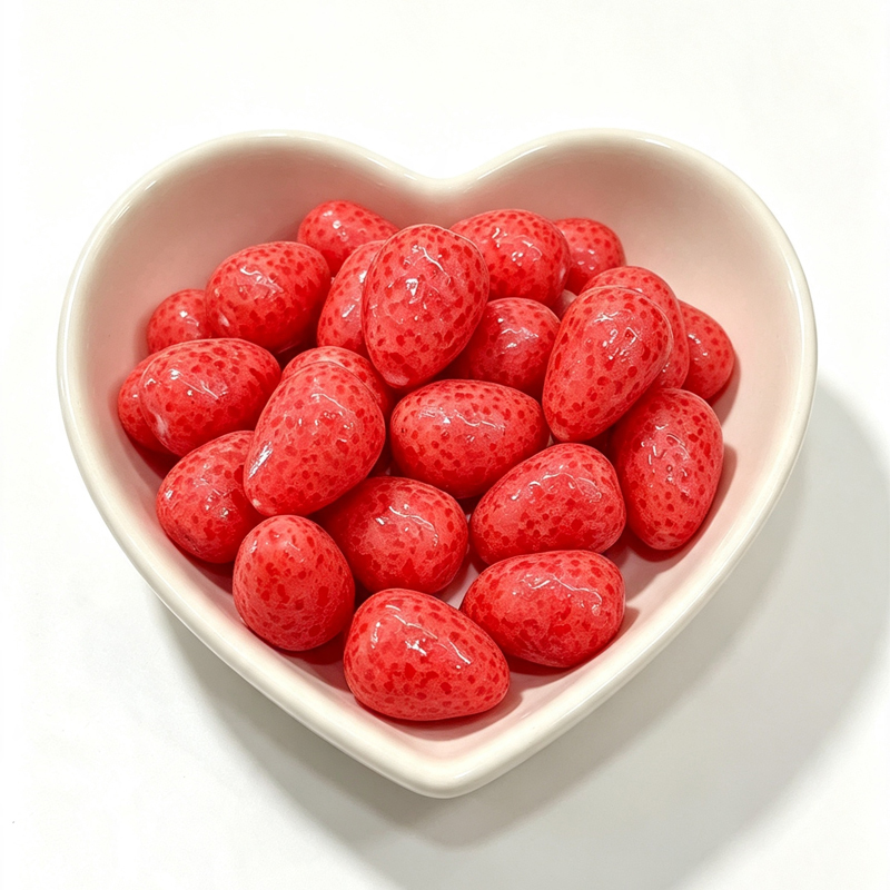 Sweet Strawberry Shaped Bubble Gum Fruit Flavor Hollow Chewing Gum Candy Wholesale