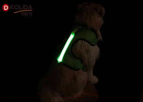 Nylon Chest Usb Rechargeable LED Dog Harness Glow In The Dark Harness