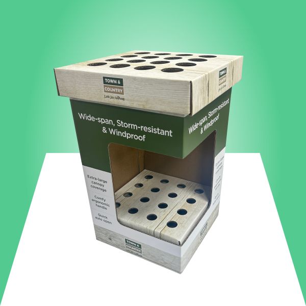 Glossy Finish PDQ Tray Display with Easy Assembly and 12 X 8 X 4 Inches Dimensions for Retail Product Showcase