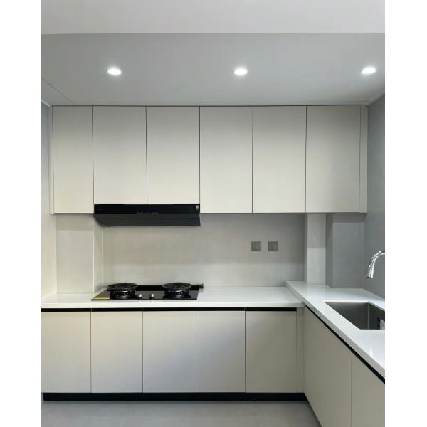 Black Shaker Door Prefab Kitchen Cabinet, Modern Solid Plywood Wood Kitchen Cabinets