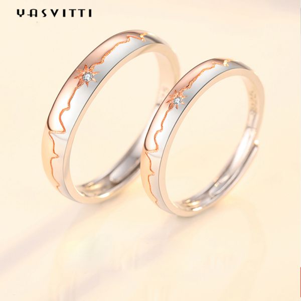 anillo de la estrella fugaz del aniversario de 2.6g los 0.75in Sterling Silver Jewelry Rings 18k