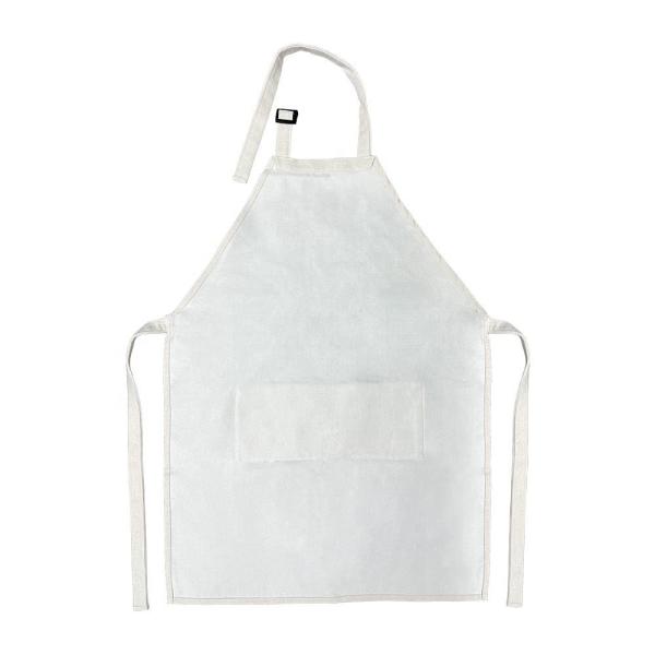 Printable Blank White Adjustable Sublimation Linen Apron With Pocket For Adult and Kids