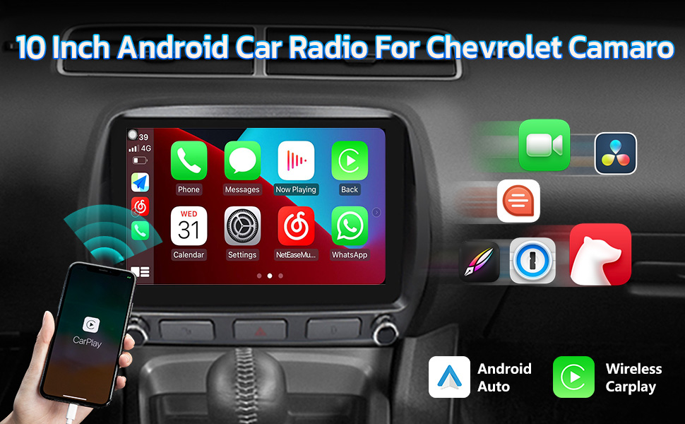 Радио с сенсорным экраном Android Camaro для Chevrolet 2010 2013 -2015 Carplay DSP