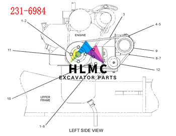 Air-Compressor 320 320D 447220-3848 231-6984 245-7781 201-3837 259-7244 Excavator Air Conditioning Compressor