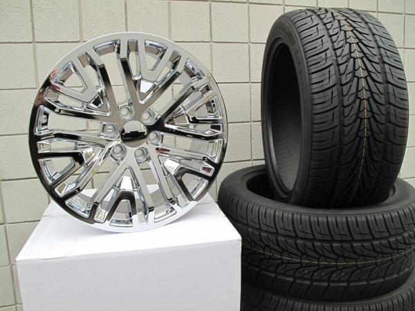5906 B 20 Chrome GMC Replica Wheels Set Yukon Sierra Suv Factory Style