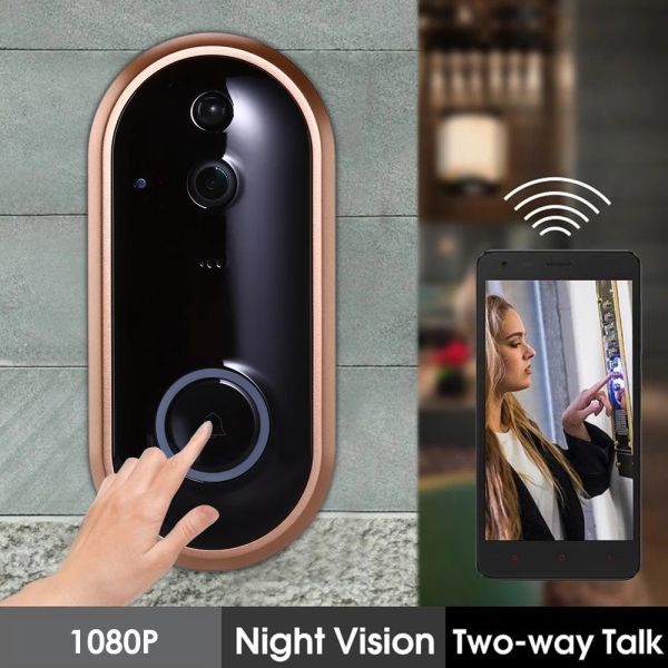 Объектив аудио 166° канала дверного звонока 2 wifi 3MP 720P умный видео- ультра широкоформатный
