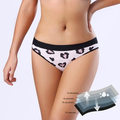 Leak Proof Period Proof Underwear For Teenage Undies Cotton Leopard Print Style Heavy Flow