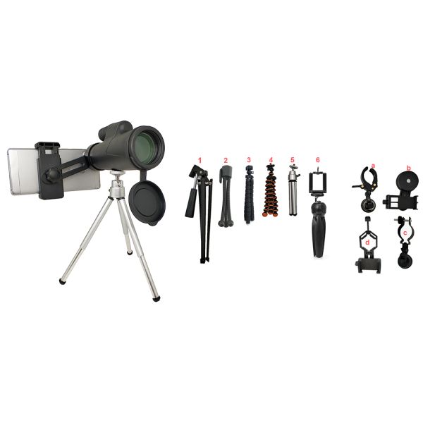 Путешествующ Monocular телескопичное 40x60 сотового телефона водоустойчивый с компасом