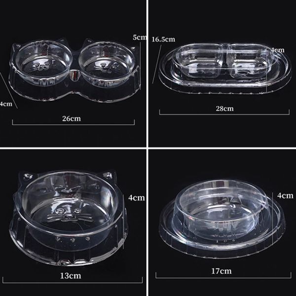 Custom Disposable Transparent Pet Bowl Cover with Ant Proof Overflow Trough