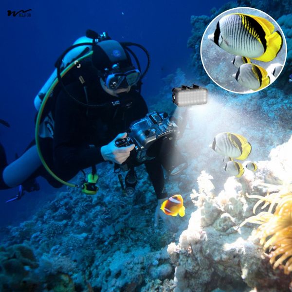 Waterproof LED Video Light High Power Dimmable Fill Night Light for Diving Underwater