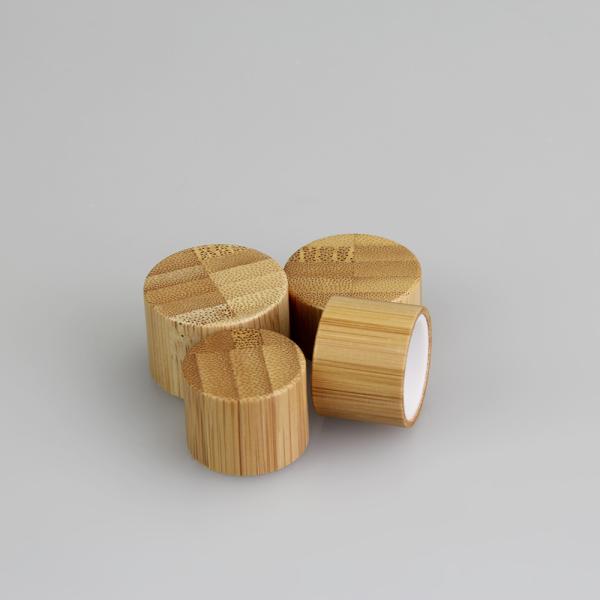 24mm 28mm Bamboo Screw Cap For Cosmetic bottle Disc Top Closures Cream Bottle Cap