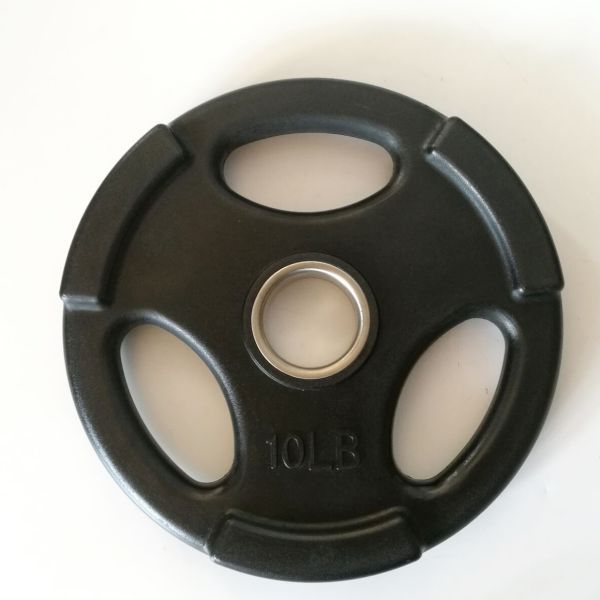 Gym Crossfit Professional 3 Grips Fitness Weight Plates PU Material