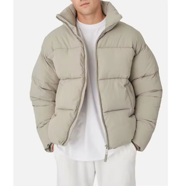 Hommes de haute qualité hivernfupin-zipper couche de puteuse à vent engetante à capuche résistante à la veste pour hommes résistants