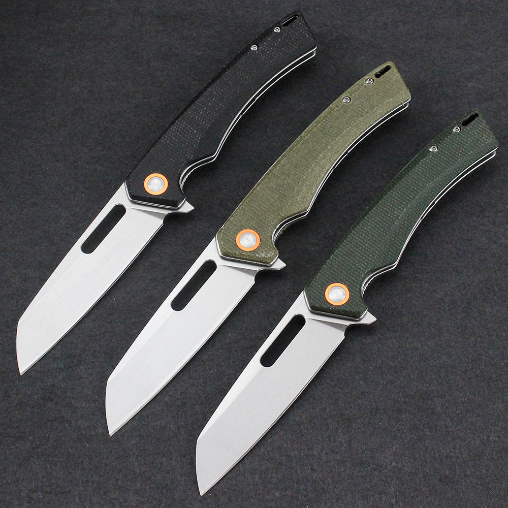 GT957 Outdoor Folding Knife Linen Handle Multifunctional Pocket Knife