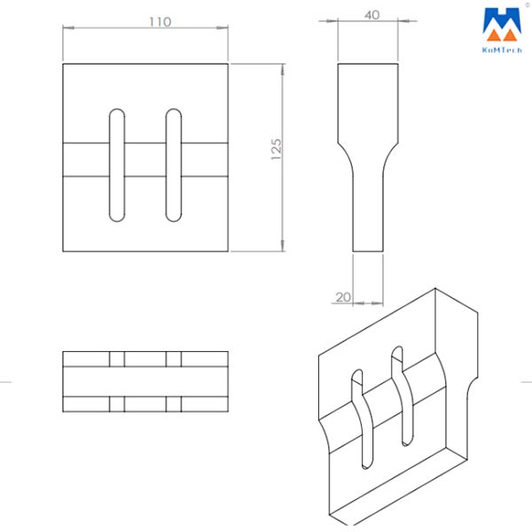 Ультразвуковой рожок частей запасной части 20KHz сварочного аппарата стальной для ультразвуковой заварки