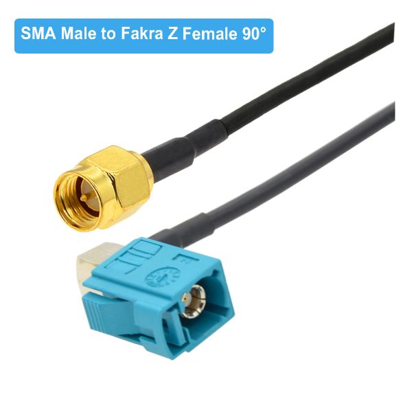 RF Coaxial RG174 Waterproof Electric Cable Fakra Z Female Jack To SMA Male 5m