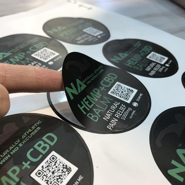 Adhesive Vinyl Round Waterproof Sticker  Printing logo labels