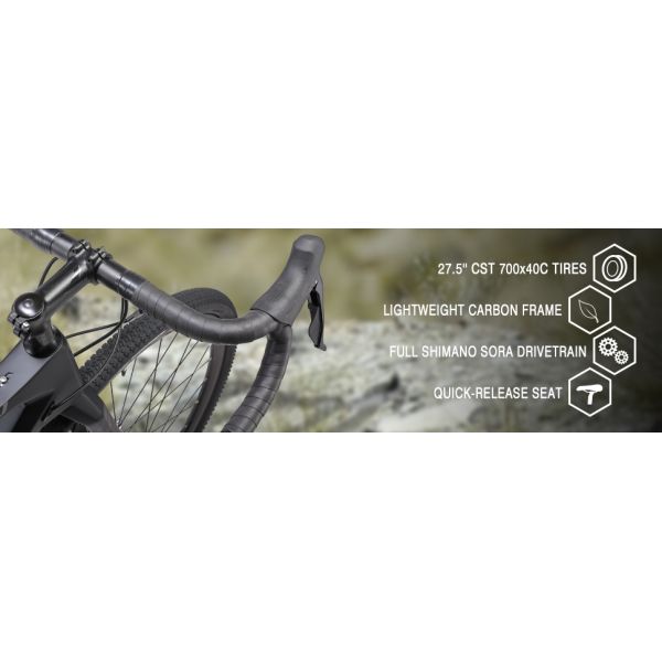 18S SAVA Gravel Bike 700x40C For Racing Derailleur / Brake System