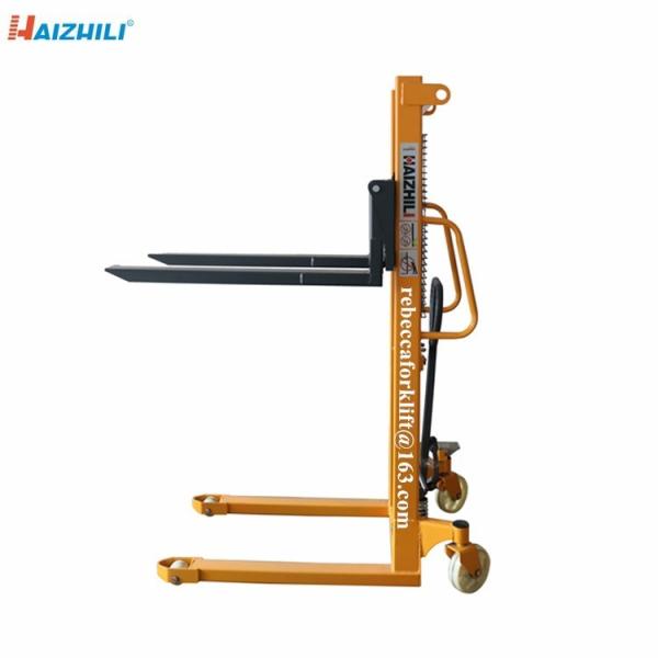 China material handling tools hand forklift 1000kg / 1 ton hydraulic manual pallet stacker