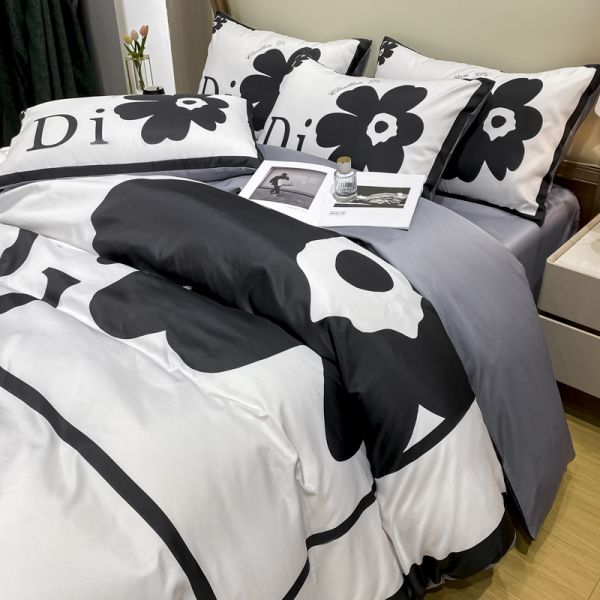Sostenible de lujo de la casa textil diseñador ropa de cama conjunto con cama de flores cubierta de edredón