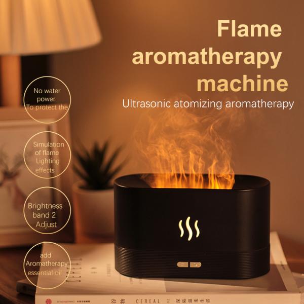 Homefish OEM Humidificador Difusor De Aromas 180Ml Diffuser Simulação de Chama Humidificador de Aromas