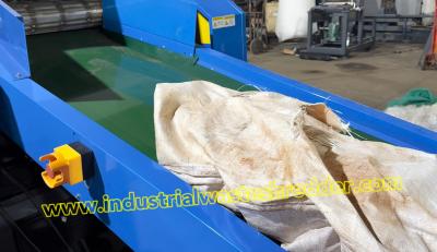 PP Raffia Jumbo Bag Crusher Super Big Sacks Grinder With Durable Alloy Tool Steel Rotary Blades Power Saving 1600B
