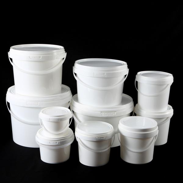 Clear Bucket With Lids - Plastic Food Storage Containers, Airtight Screw-On Lids - Freezer Safe Ice Cream Bucekts, Food Grade Reusable Containers For Kitchen