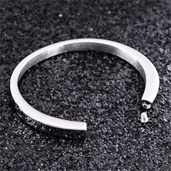Sample Making Cremation Urn Bracelet Engraved Letter Stainless Steel Waterproof Bracelet
