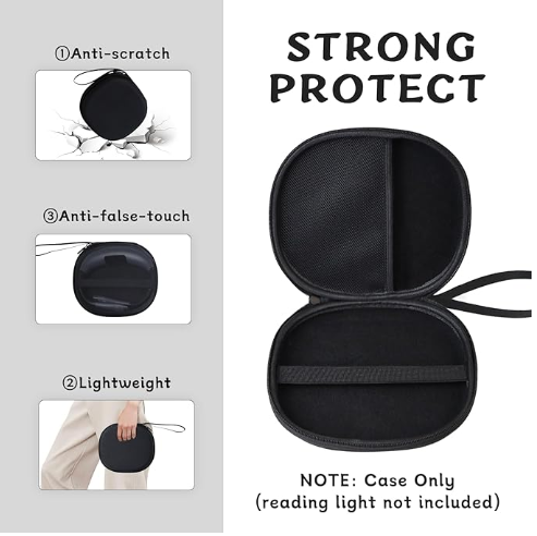 Case for Book Reading Light Compatible with Glocusent & Gritin | Reading Light Travel Case for Nivava/for TROND/for Vekkia/for TAKKUI Neck Reading Light Portable Storage Box for Book Lights