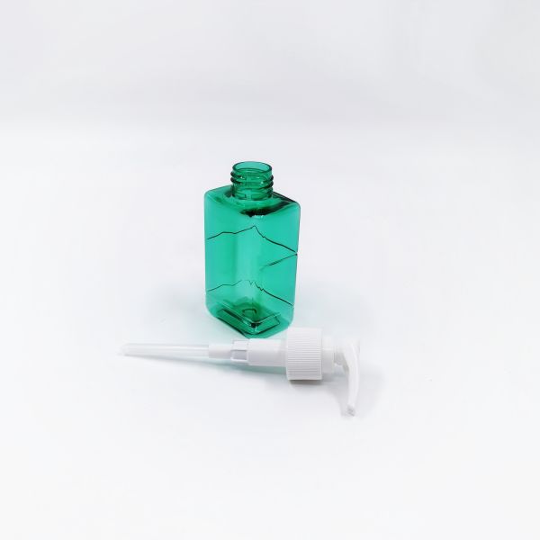 Бутылка Multicolor квадрата пластиковая с насосом 100ml лосьона PP