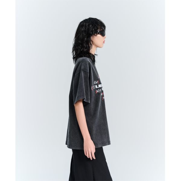 100% Cotton Men Women Tee Shirts Short Sleeve DTG Print Screen Puff Acid Washed T-shirts
