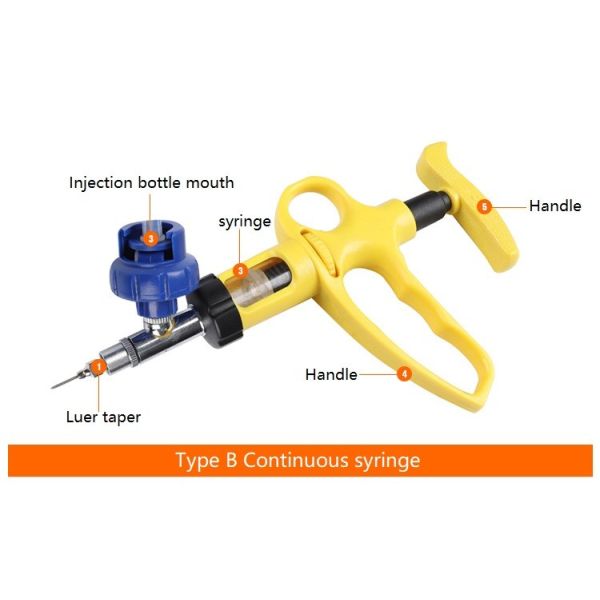 Continuous injection 5ml Automatic Syringe For Cattle Sheep Goat
