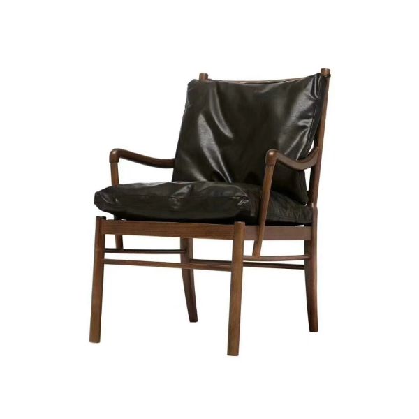 Древесина золы стула софы ресторана руки уютная черная с съемными кожаными местами