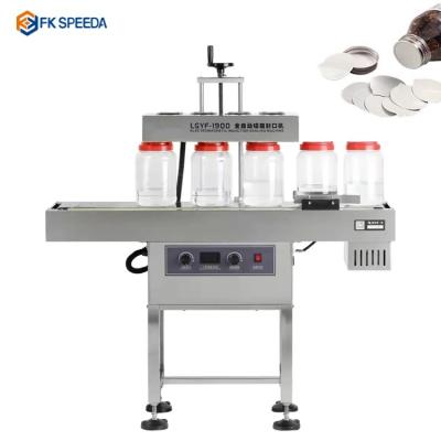 Continuous Food Container Sealing Machine with Aluminum Foil Induction Gasket 150 pcs/min