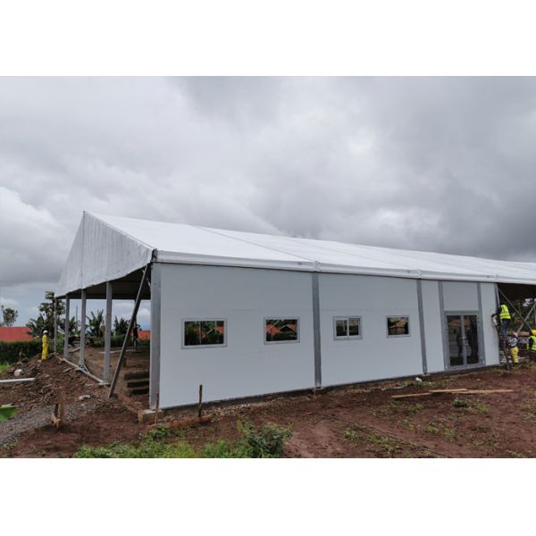 Solid Wall 40x60m Church Outdoor Tent With Sliding Glass