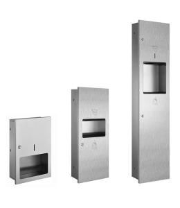 2 In 1 Recessed Paper Towel Dispenser , Stainless Steel 304 Commercial Toilet